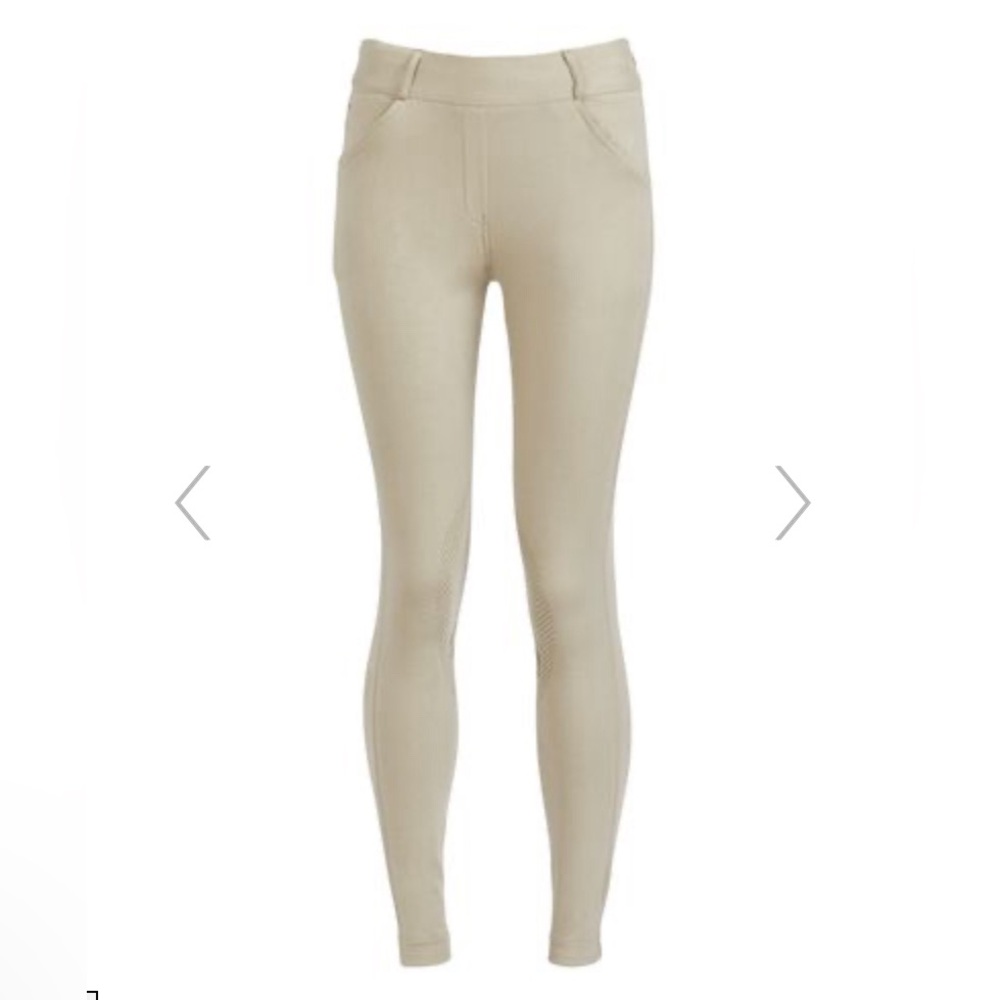 Dover Riding Sport Ladies’ Essential Knee-Patch Breeches in Tan, Size 26